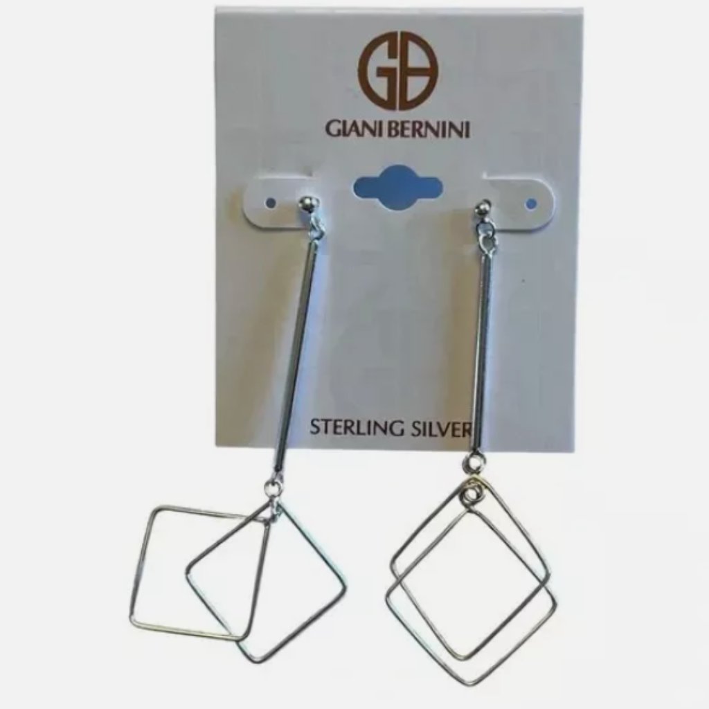 Giani Bernini Square Wire Linear Drop Earrings In Sterling Silver 21$